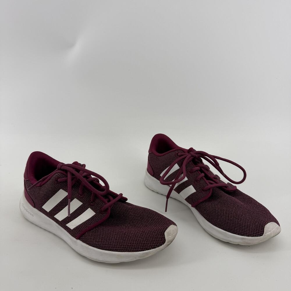 Adidas Neo Cloudfoam Shoes Womens Size 6.5 Burgundy Red Running Sneakers BC0006